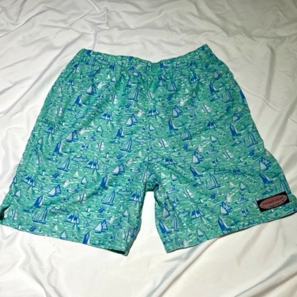 Vineyard Vines Boys Sailboat Chappy Swim Trunks